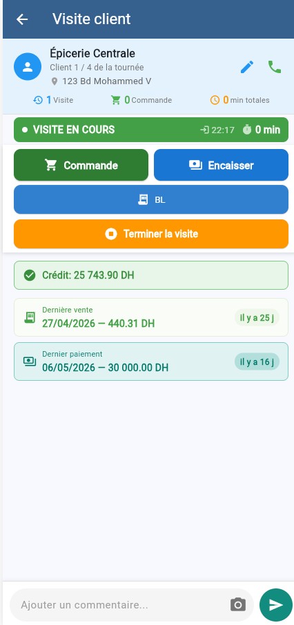 DistriMob - Application mobile - Visite client